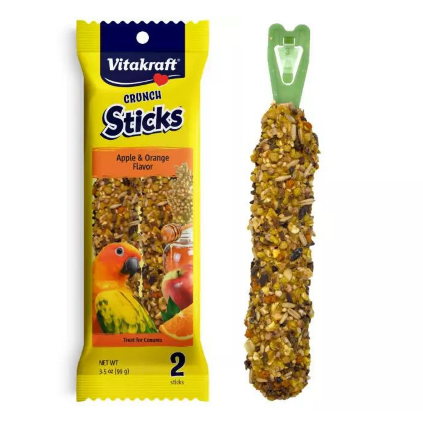 Vitakraft Crunch Sticks Apple & Orange Conure Treats - DS