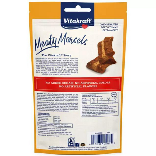 Vitakraft Meaty Morsels Mini Chicken Recipe with Beef & Carrots Dog Treat-4.2oz - DS