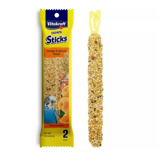 Vitakraft Crunch Sticks Parakeet Treat - Orange & Apricot Flavor