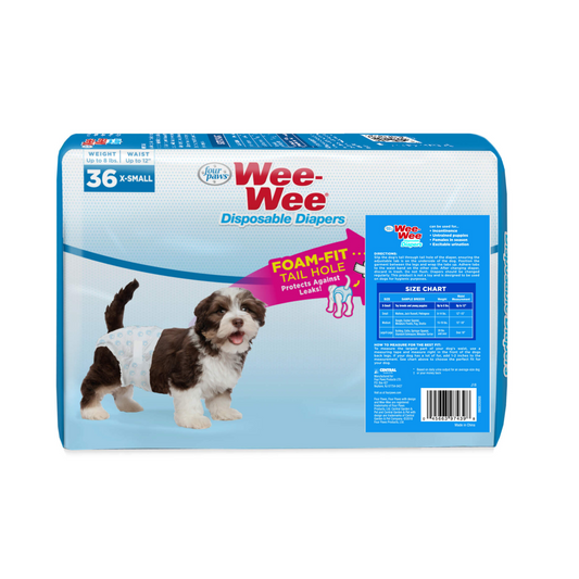 Four Paws Wee Wee Disposable Diapers X-Small