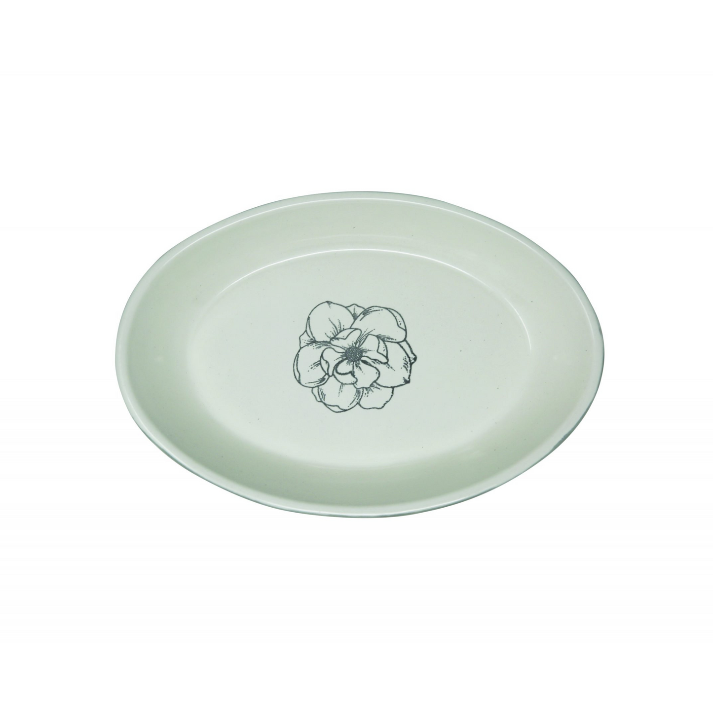 Pioneer Pet Ceramic Bowl Magnolia Oval 8.2" x 1.4"