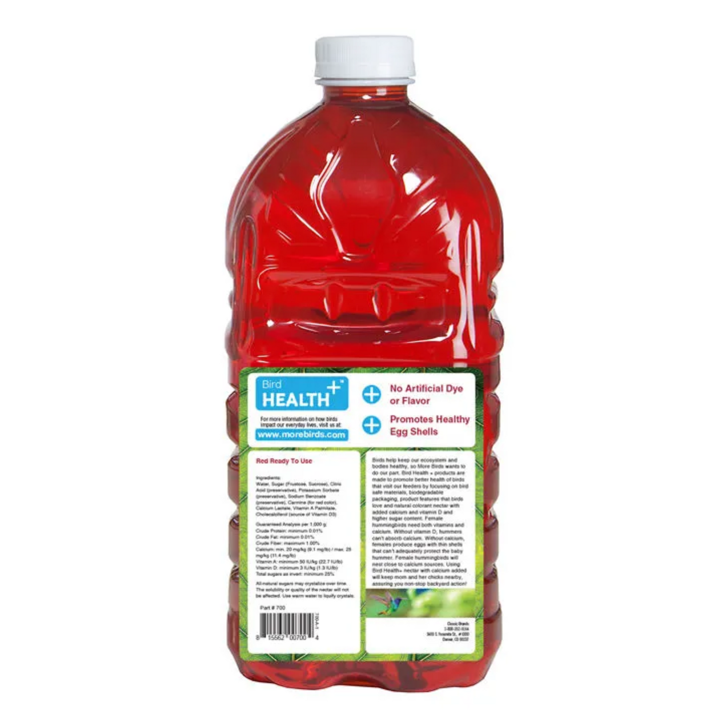 More Birds Health Plus Ready To Use Hummingbird Nectar Natural Red - 64 oz