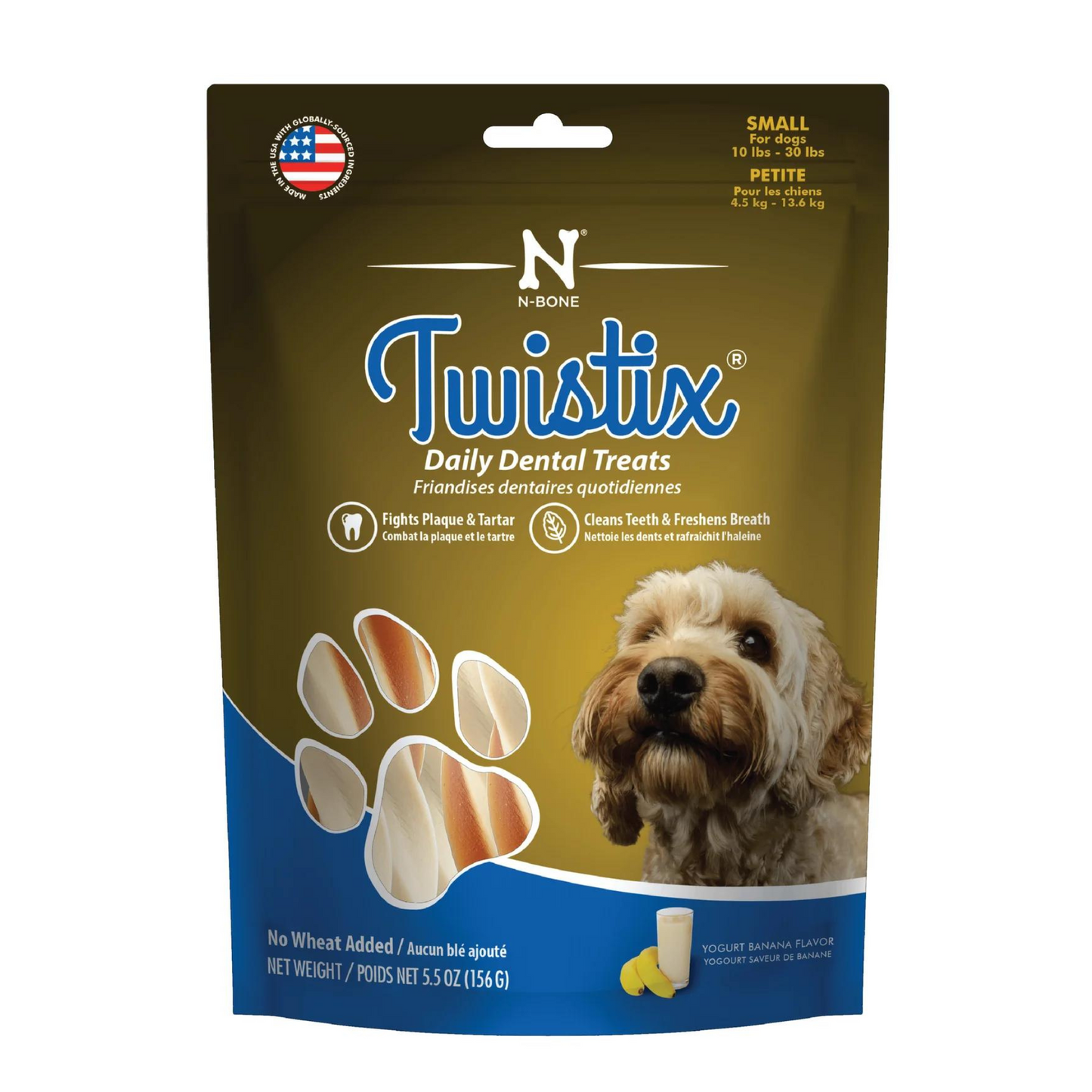 Twistix Wheat-Free Yogurt & Banana Dental Dog Treats - DS