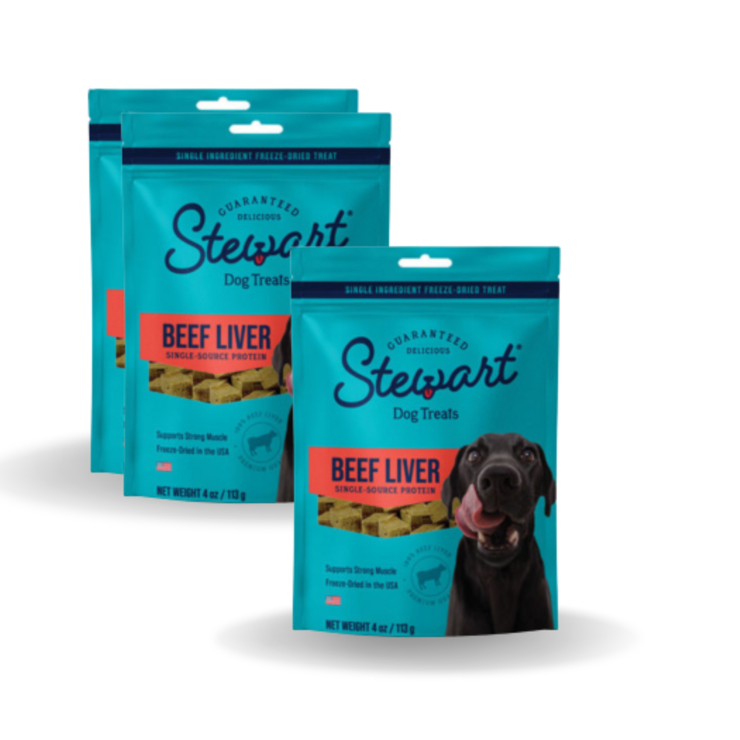 Stewart Freeze Dried Beef Liver Treats Resealable Pouch- 4oz