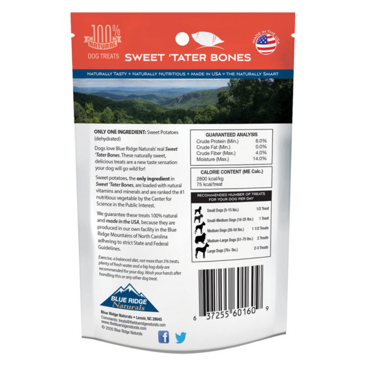 Blue Ridge Naturals Sweet Tater Bones - DS