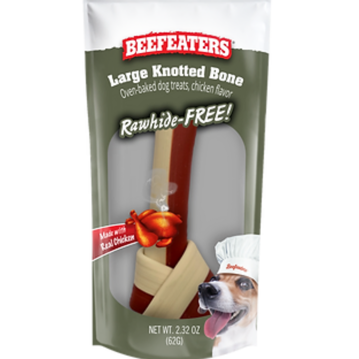 Beefeaters Rawhide Free Large Knotted Bone Chicken - DS