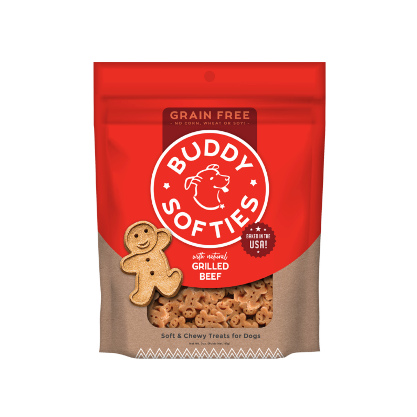 Buddy Biscuits Grain Free Soft & Chewy Dog Treats 5 oz Each, 2 Pack