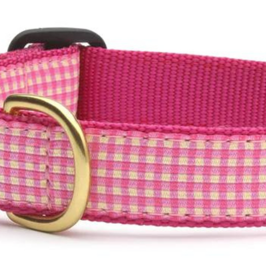 Up Country Pink Gingham Collar Medium