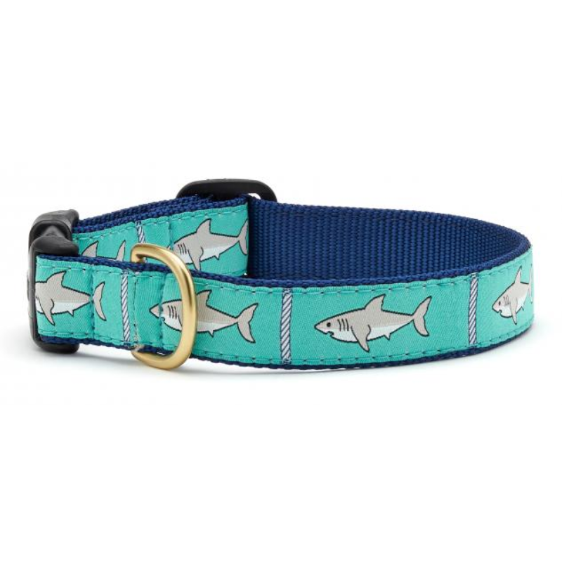 Up Country Shark Pattern Dog Collar - 1"