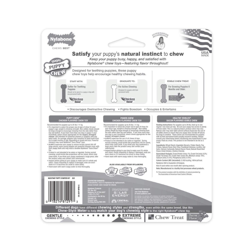 Nylabone Puppy Starter Kit Toy (3 pack)