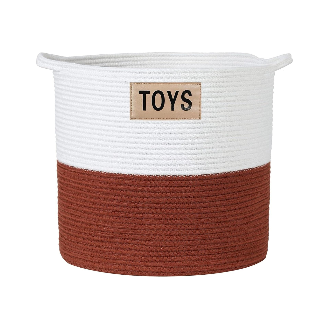 Midlee Rust & White Rope Toys Basket