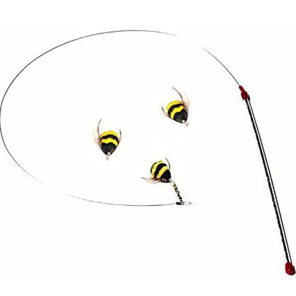 Go Cat Da Bee Teaser Wand And TWO Extra Bee Attachments Set