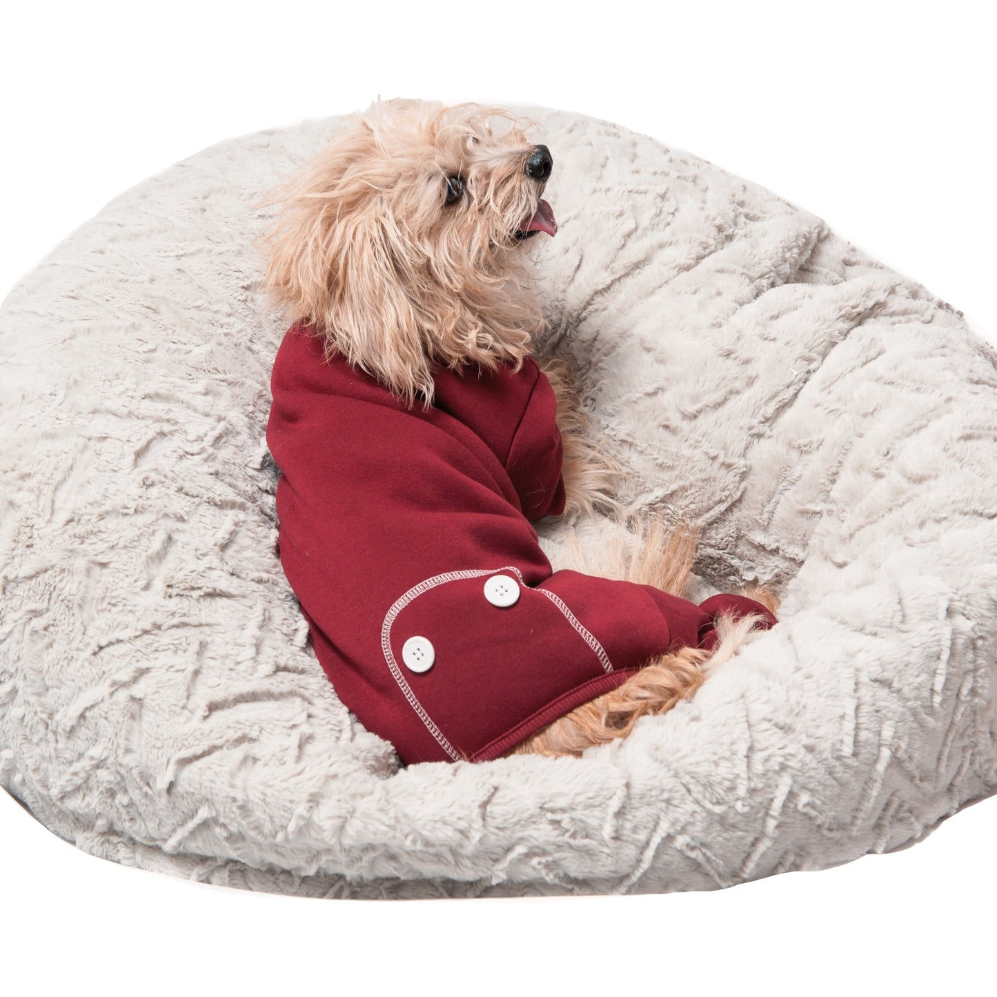 Midlee Burgundy Dog Pajamas (Large)