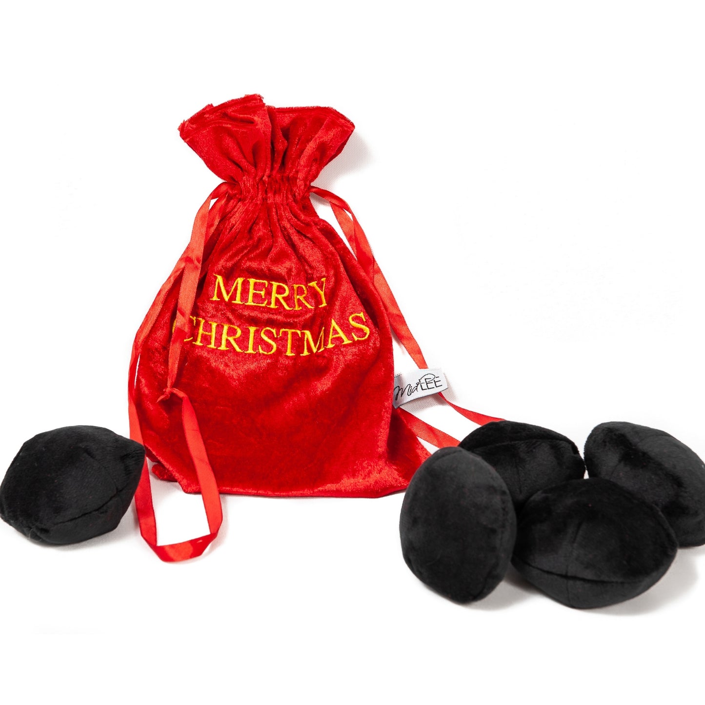 Midlee Bag of Coal Plush Christmas Dog Toy - 3"