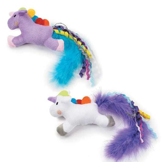 Pet Park Blvd Rainbow Unicorn Cat Toy - Assorted Color