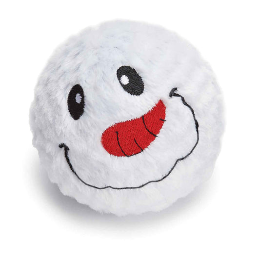 Grriggles Snowman Spikey Squeaker Ball Dog Toy - 4"