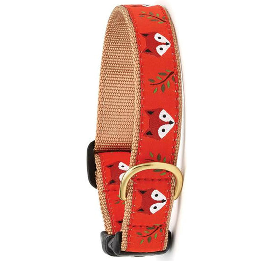 Up Country Foxy Pattern Foxy Dog Collar - Medium  (12 to 18 Inches) 1 Inch Wide Width