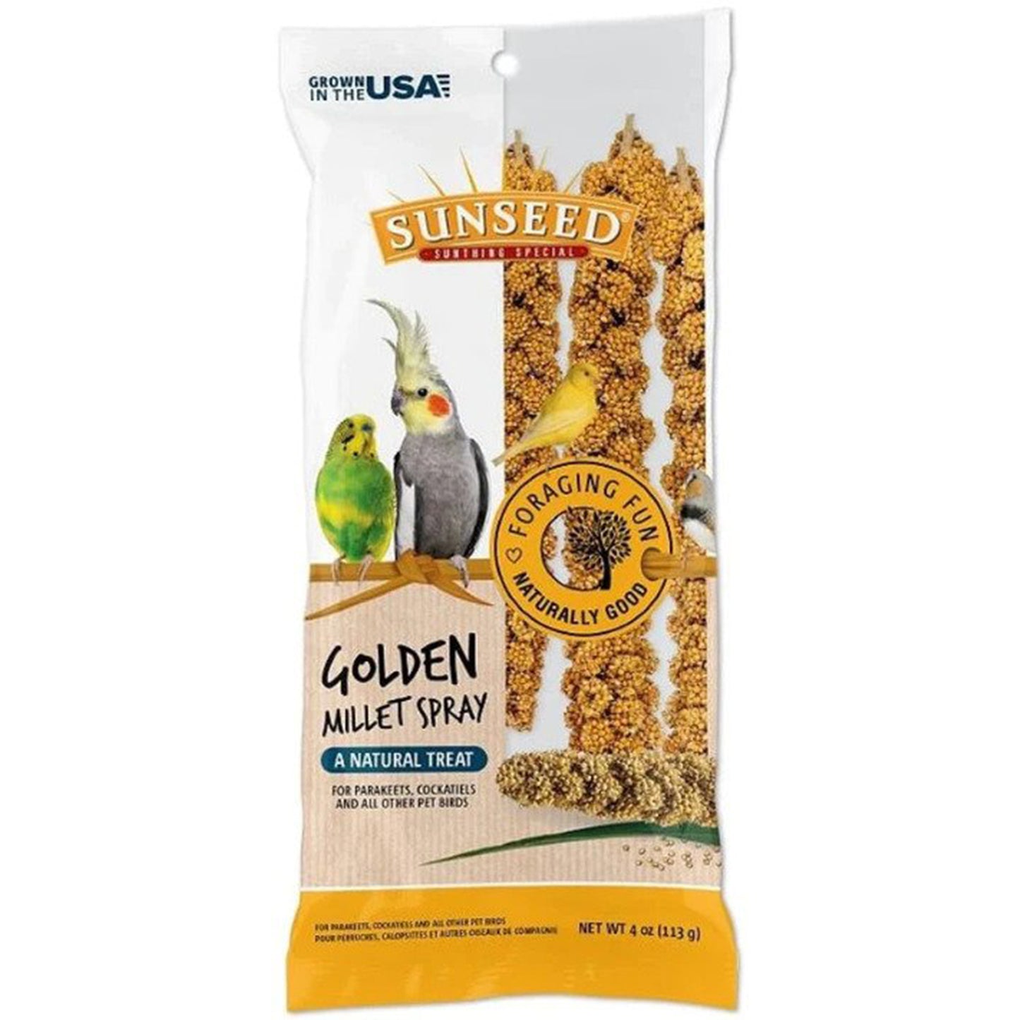 Sunseed Golden Millet Spray Natural Bird Treat - 4 oz