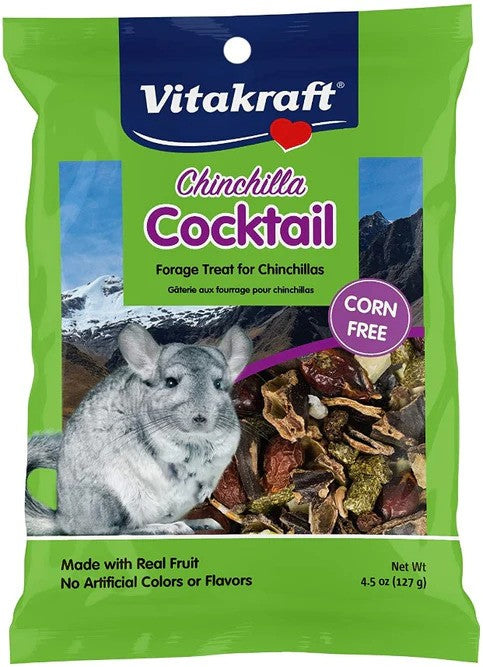 Vitakraft Chinchilla Cocktail Forage Treat Made With Real Fruit - 4.50 oz