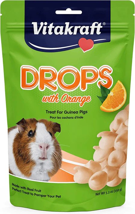 Vitakraft Drops with Orange for Pet Guinea Pigs - 5.3 oz