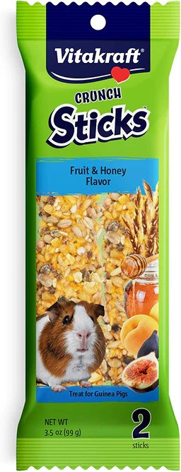 Vitakraft Crunch Sticks Guinea Pig Treat - Fruit & Honey - 2 Pack (3.5 oz)