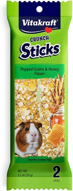 Vitakraft Guinea Pig Crunch Sticks with Popped Grains & Honey - 2 Pack (2.5 oz)