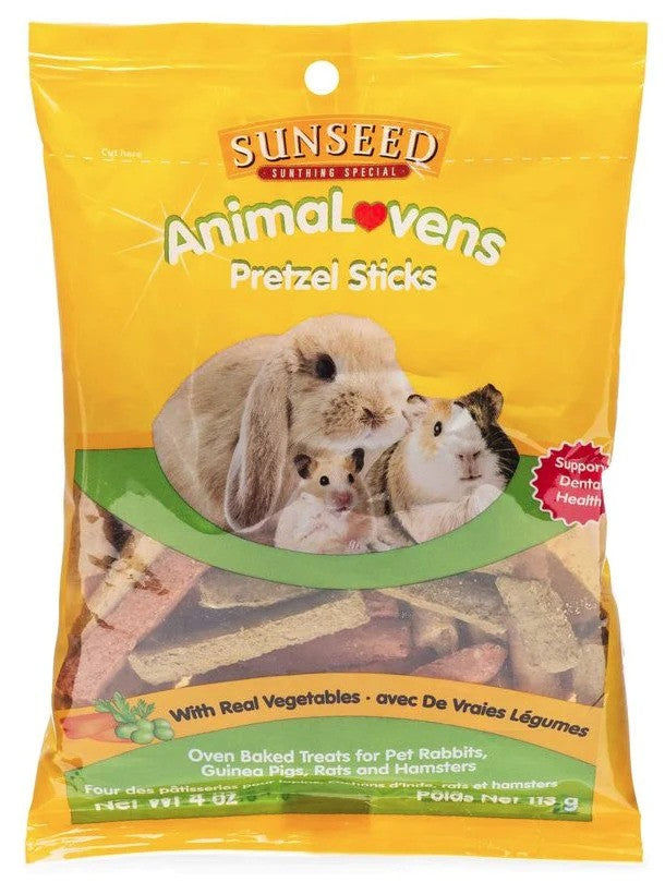 Sunseed AnimaLovens Pretzel Sticks for Small Animals- 4 oz