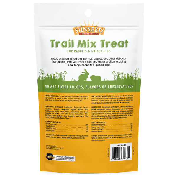 Sunseed Trail Mix Treat with Cranberry and Apple for Rabbits and Guinea Pigs - 5 oz