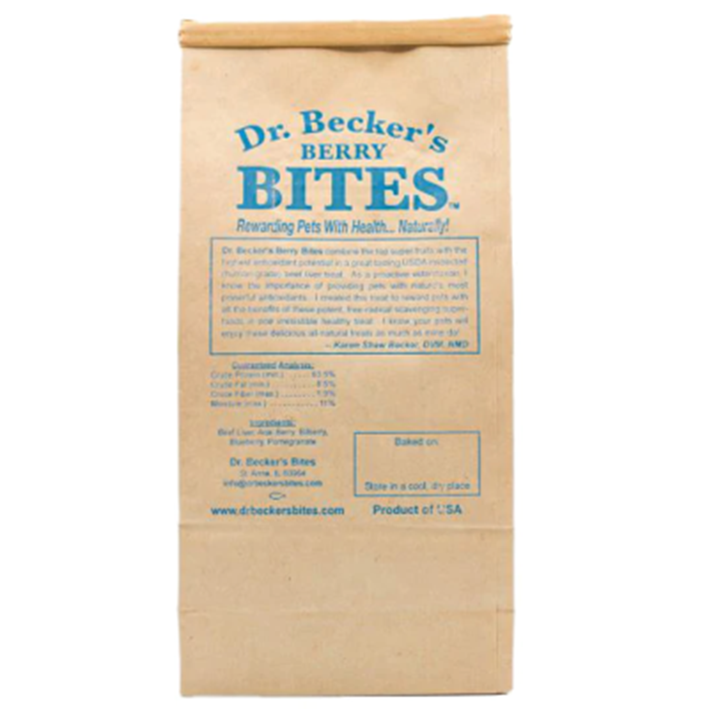 Dr. Becker's Berry Bites Dog and Cat Treats - 5 oz(Berry)