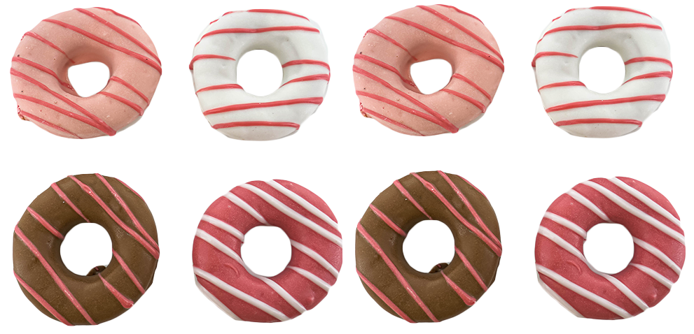 Valentine's Day Donuts Dog Treats- 8 Pack