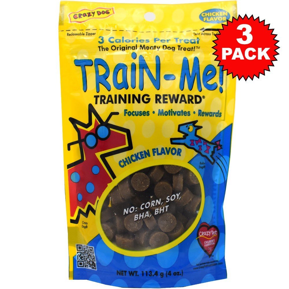 3 PACK Crazy Dog Train-Me! Treats Chicken Flavor (10.56 oz)