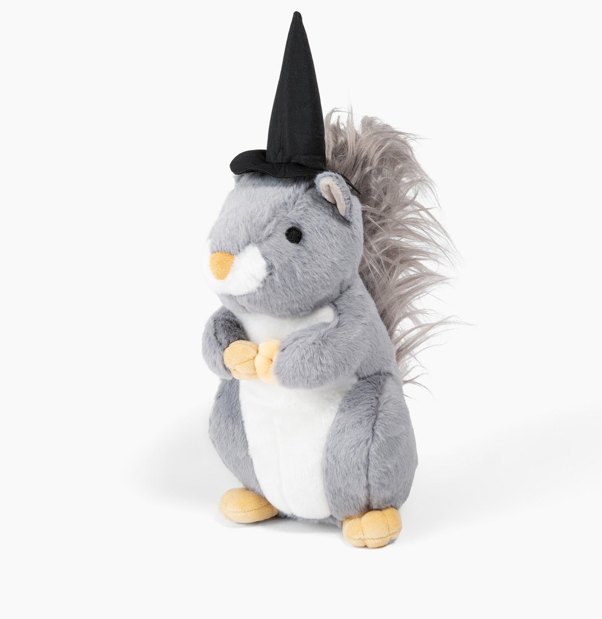 Midlee Halloween Squeaky Squirrel Plush Dog Toy with Witch Hat, 9" for Medium to Large Dogs