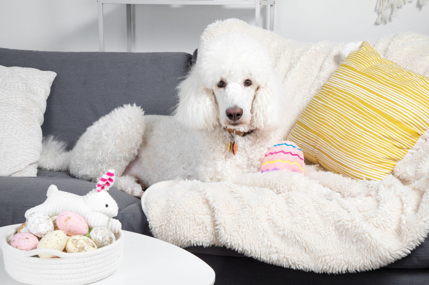 Midlee Easter Egg Plush Dog Toy - Pink (Large)