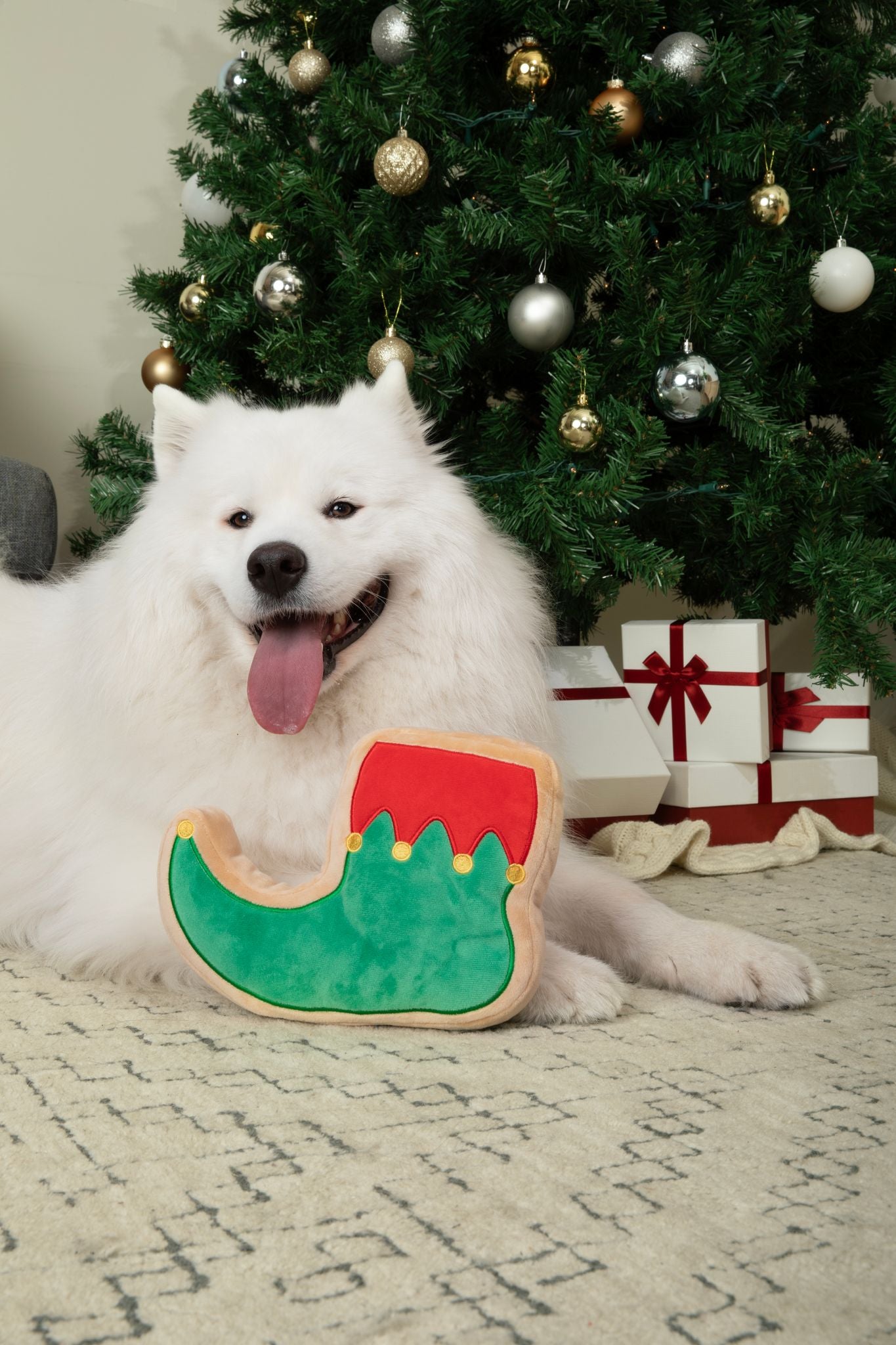 Midlee Elf Shoe Sugar Cookie Dog Toy