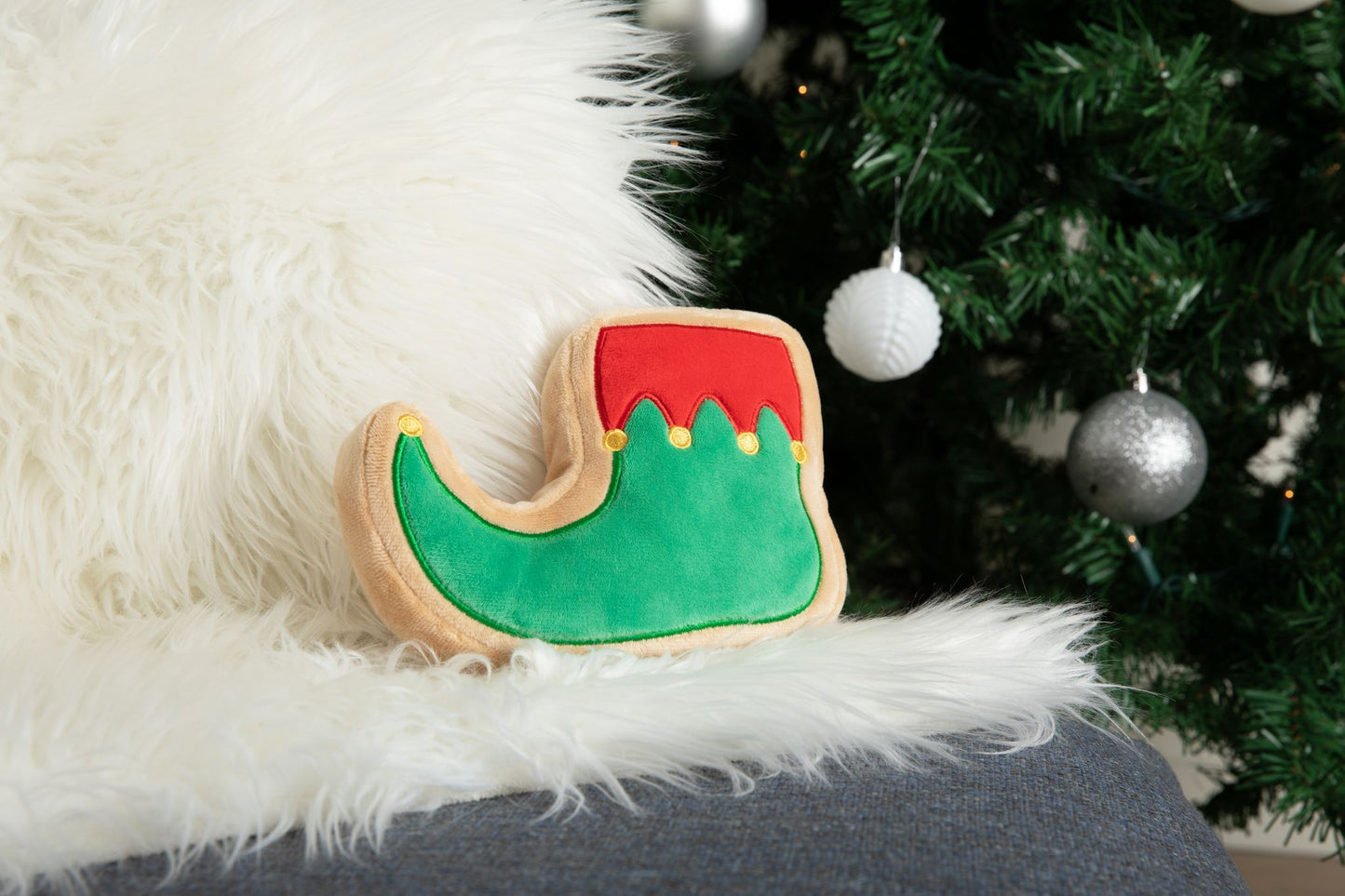 Midlee Elf Shoe Sugar Cookie Dog Toy