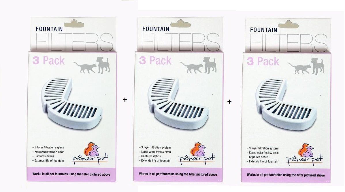 Pioneer Pet Big Max & Raindrop Fountain Filters Combo Pack (9 filters)