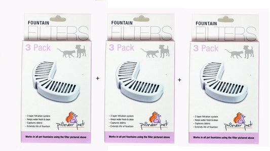 Pioneer Pet Big Max & Raindrop Fountain Filters Combo Pack (9 filters)