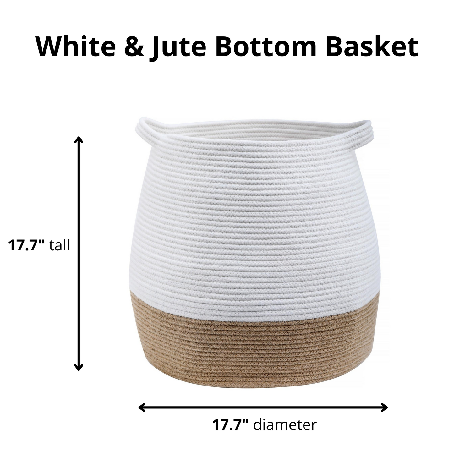 Midlee Rope & Jute Bottom Toy Basket