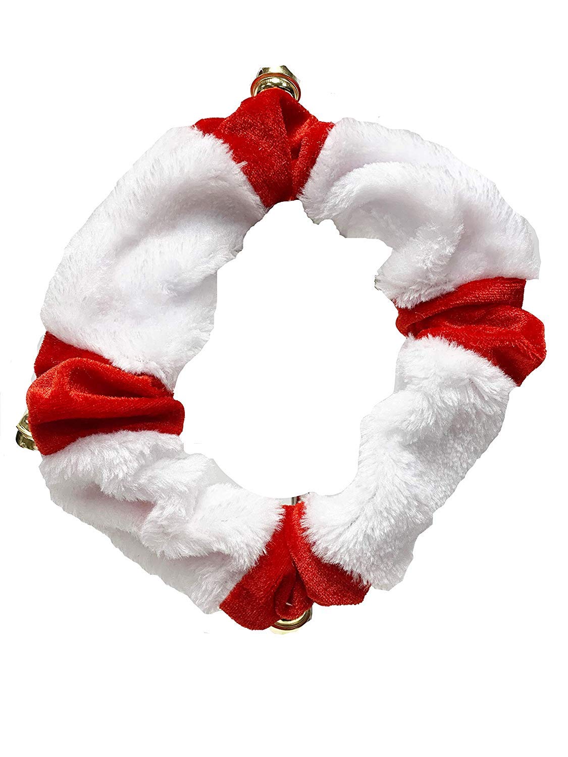 Midlee Santa Hat Headband with Red/White Bell Collar for Large Dogs