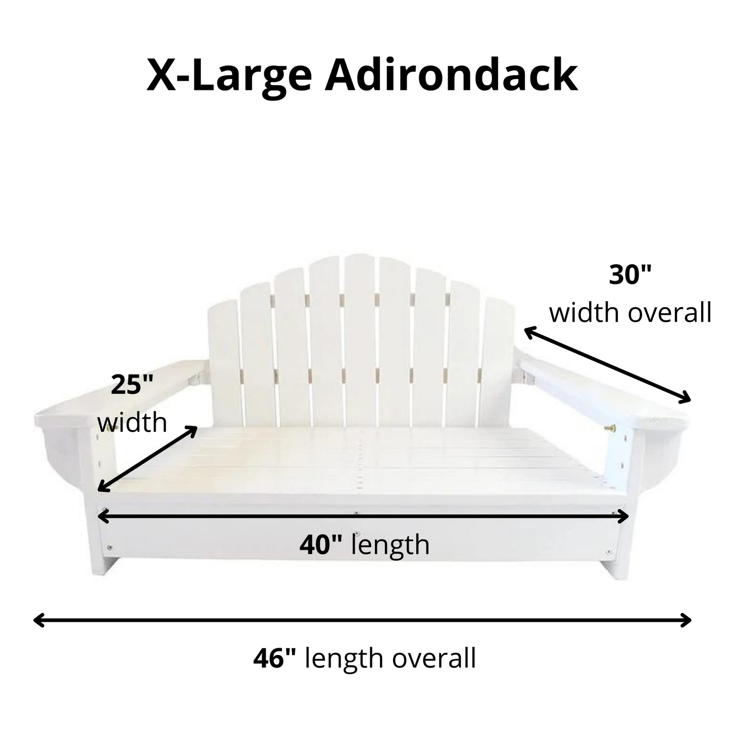 White Dog Adirondack Chair Bed