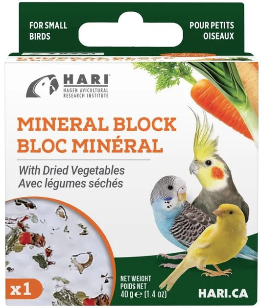 HARI Vegetable Mineral Block for Small Birds - 1.4 oz