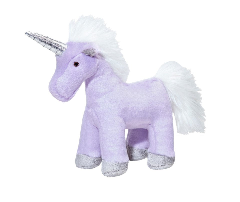 Fluff and Tuff Violet Unicorn Plush Dog Toy - 9"