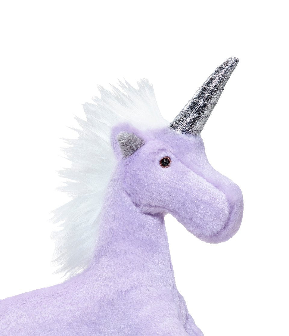 Fluff and Tuff Violet Unicorn Plush Dog Toy - 9"