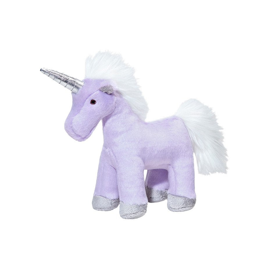 Fluff and Tuff Violet Unicorn Plush Dog Toy - 9"