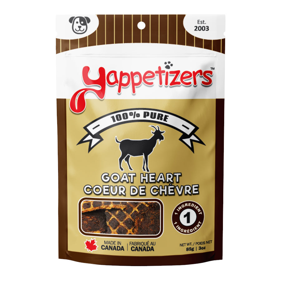 Yappetizers Goat Heart Dog Treats - 3oz