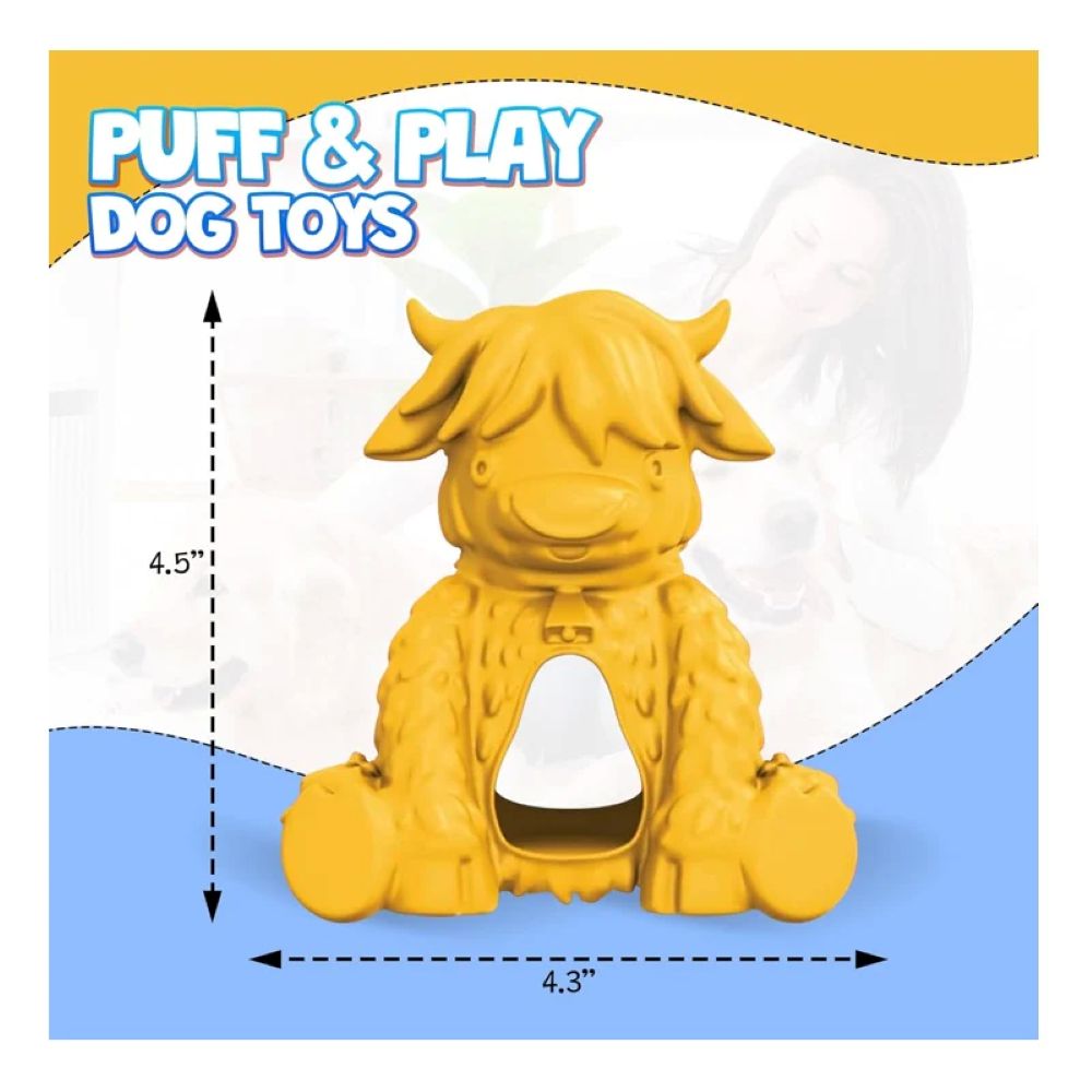 Yeti Dog Chew Puff / Play Hangry Yeti Play Dog Toy - Yak Purple