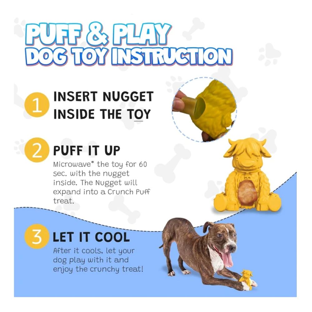Yeti Dog Chew Puff / Play Hangry Yeti Play Dog Toy - Yak Purple