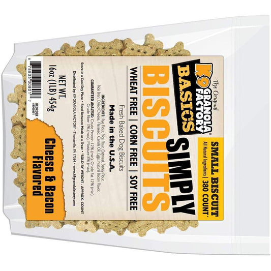 K9 Granola Factory Simply Biscuits with Cheese and Bacon, Small, 16 oz