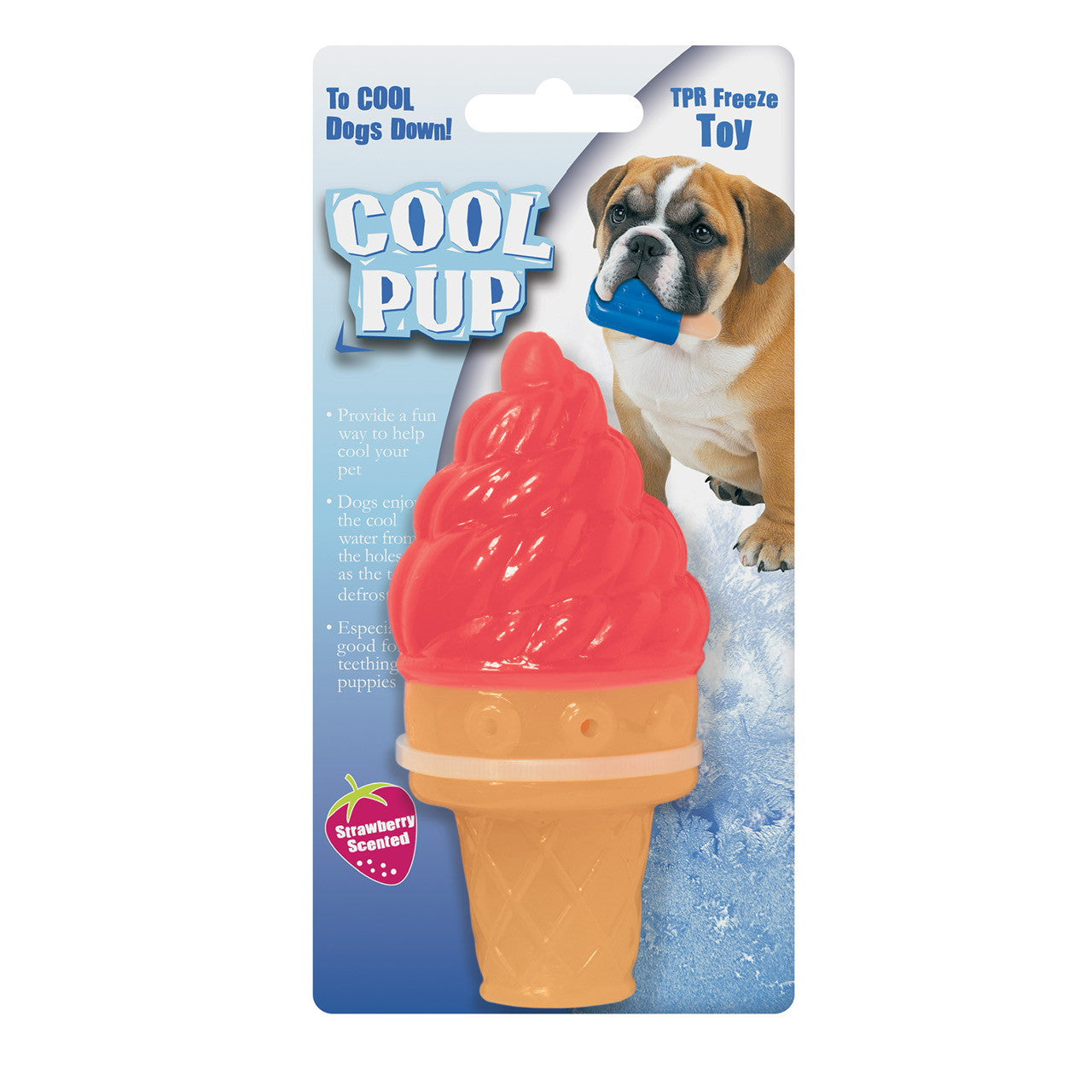 Cool Pup Toy Large Ice Cream Cone - Pink