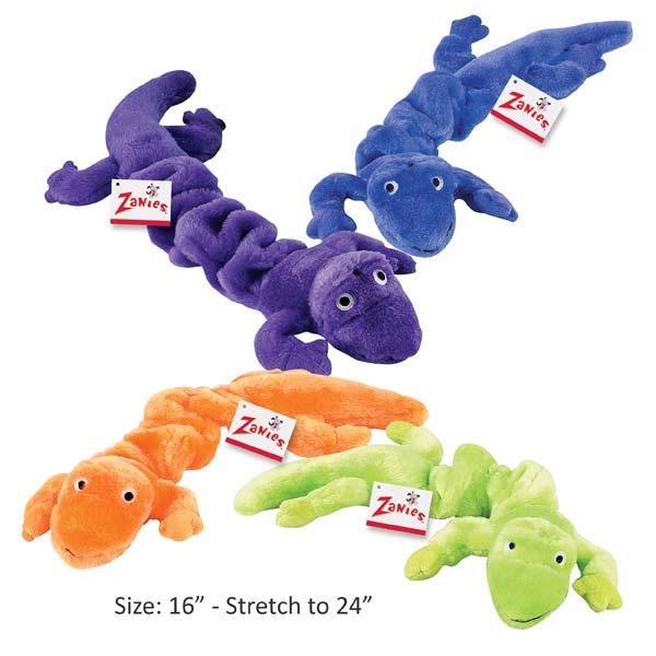 Zanies Bungee Geckos 16" Set of 4 Dog Toy